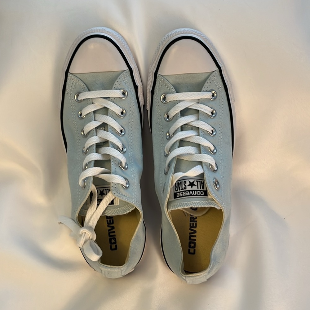 Classic Converse Light Aqua Canvas Sneakers. NWOT - Picture 2 of 6
